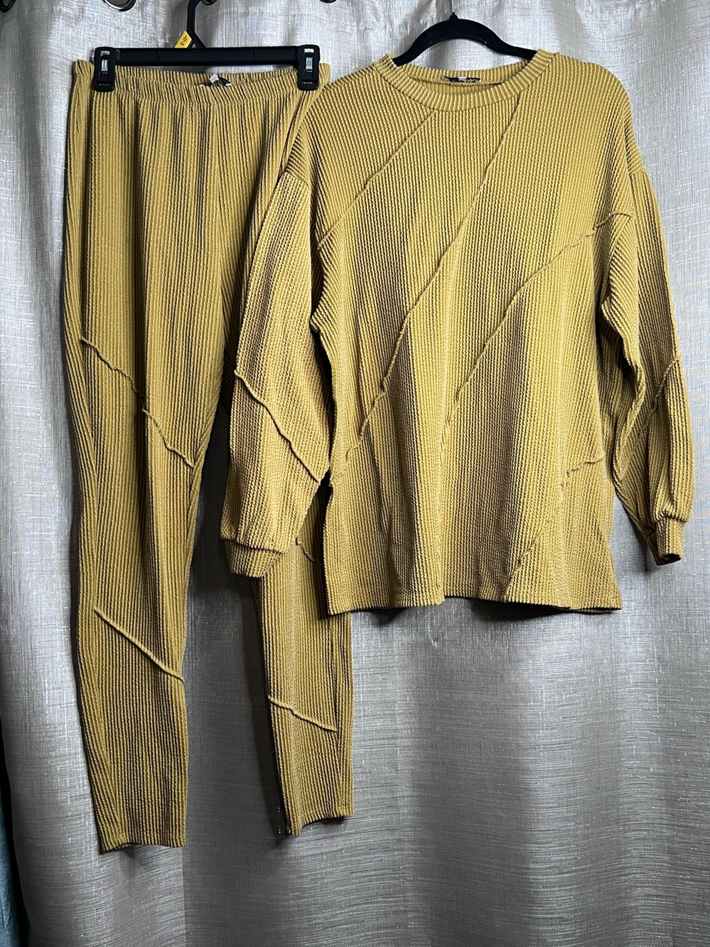 Fashion Nova Mustard Ribbed Knit Sweater & Legging Set - Women - Picture 5 of 5